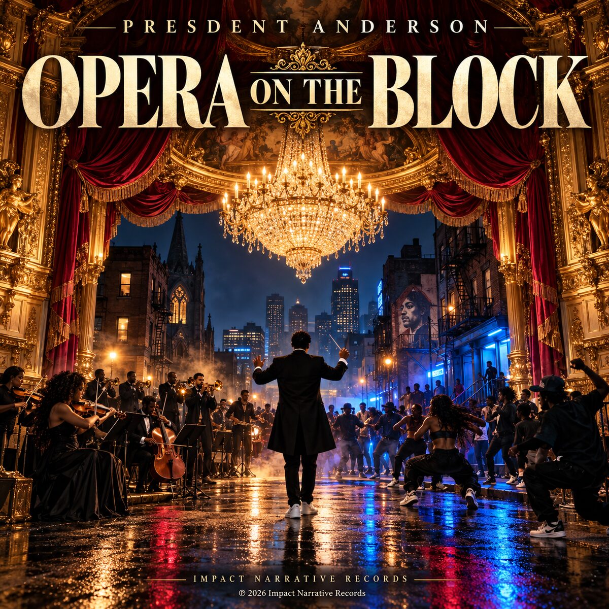 Square album cover for Opera on the Block.